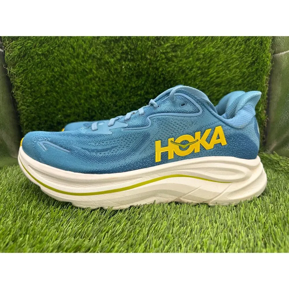 Hoka One One Clifton 10 1162030-ALF Athletic Sneaker Men's 11.5D Blue Jacquard